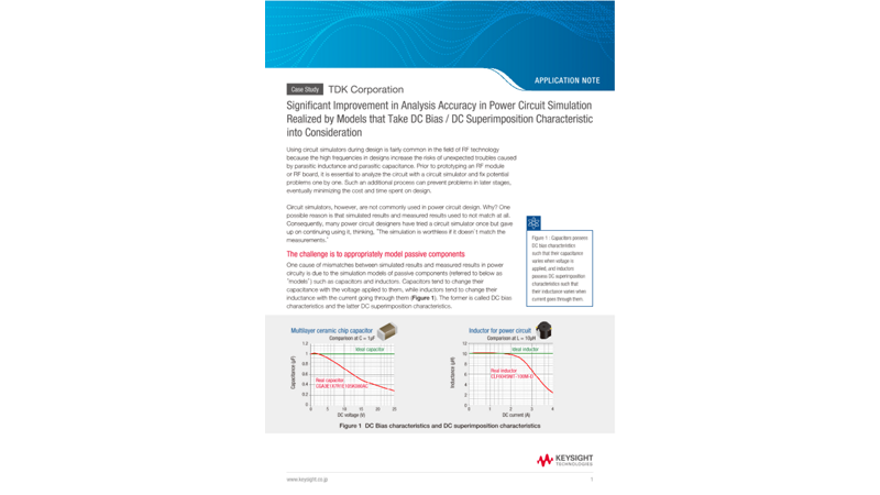 TDK Corp. Power Circuit Simulation Leads to Improvement